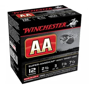 12G Winchester AA Super-Handicap Heavy Target Load #7.5 1250fps 1-1/8oz (25 Rounds) AAHA127