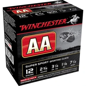 12G Winchester AA Super Sport Sporting Clays Heavy Target Load #7.5 1300fps 1-1/8oz (25 Rounds) AASC127