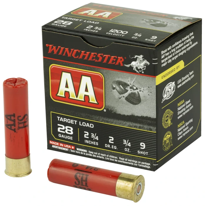 28 Gauge Winchester AA Target Load #8 1200fps 3/4oz (25 Rounds) AA288 - Image 2