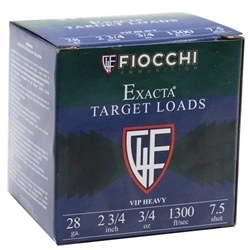 28G Fiocchi Exacta VIP Target #7.5 1300fps 3/4oz (25 Rounds) 28VIPH75