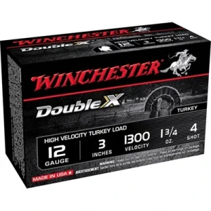 12GA Winchester Double X Turkey 3″ 1-3/4oz #4 (10 Rounds) STH1234