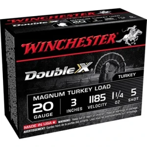 Winchester Double X Magnum Turkey X203XCT5, 20 Gauge, 3″, 1-1/4 oz, 1185 fps, #5 Lead, (10 rds)