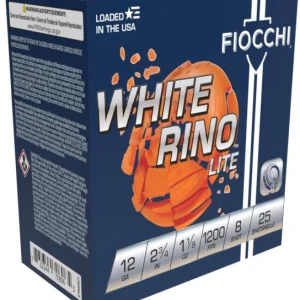 12g Fiocchi White Rino Lite 1200fps #8 1-1/8oz (25 Rounds) 12WRNL8