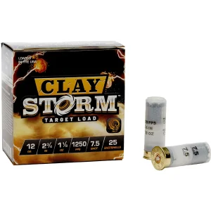 12g Fiocchi Clay Storm Target Load 1250fps #7.5 1-1/8oz (25 Rounds) 12CS18X7